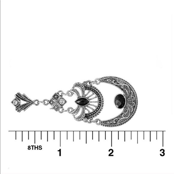 Boho Gypsy Drop Earrings Silver - Picture 2 of 2